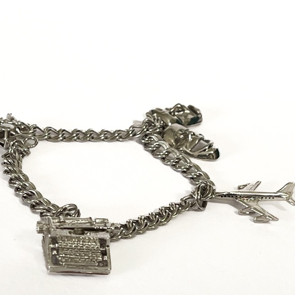 VTG Sterling Silver Charm Bracelet with 3 charms - Picture 7 of 7